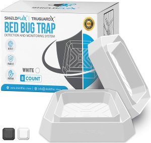 Bed Bug Trap by SHIELDSFLEX https://www.amazon.com/Bed-Bug-Trap-Interceptors-Interceptor/dp/B0853DTRDZ/ref=sr_1_10?dchild=1&keywords=bed+bugs+traps &qid=1622237271&sr=8-10 This backpack detector is based on the principle that the bed bugs cannot jump or fly. The bed bugs climb through the legs of your furniture to you. If we put that track under the legs of the furniture the bed bug cannot bypass the trap. Once the bed bug falls into the Trap it cannot get out of it, be sure to use it continuously you can easily finish the bedbugs from your home or offices. It is highly recommended that if you have the bed bugs in your area then you should first treat the area for the bedbugs. Then you should use this bed bug detector from the shield flex to prevent the bed bug from reaching you. This bed bug detector is available in two colours white and black you can use anyone you want.In a single pack You will get 8 bed bug detectors so you can use it simultaneously under the furniture at various locations in your home. It is made with the non crackable material and the bed bug detector will not be cracked under your bed or your furniture. 